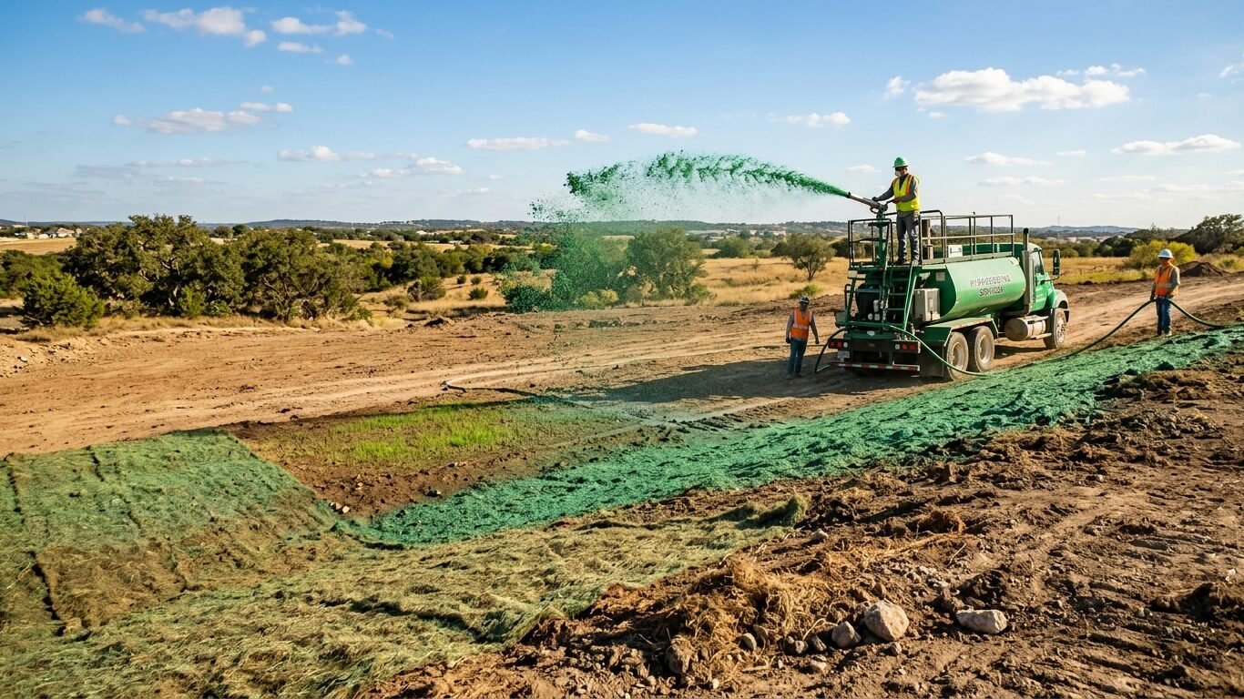 Professional Soil Stabilization in Kyle, TX with hydroseeding